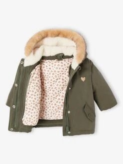 Parka + Doudoune Fine Bébé 3 En 1 - Olive 24 Parka + Doudoune Fine Bébé 3 En 1 - Olive -Vertbaudet Soldes Boutique parka doudoune fine bebe 3 en 1 24