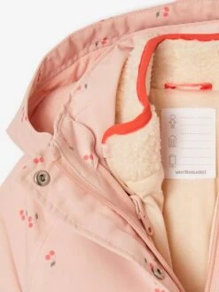 Parka Fille 3 En 1 à Capuche - Rose Pâle -Vertbaudet Soldes Boutique parka fille 3 en 1 a capuche 4