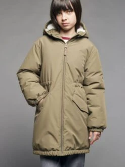 Parka Fille à Capuche - Kaki -Vertbaudet Soldes Boutique parka fille a capuche 2