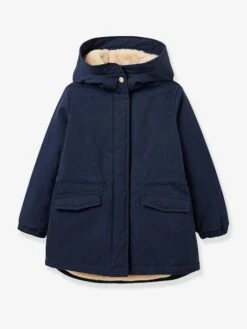 Cyrillus Parka Fille Doublée Imitation Fourrure - Rose