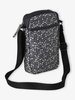 Pochette Sacoche Fille Imprimé Fleurs - Gris Imprimé