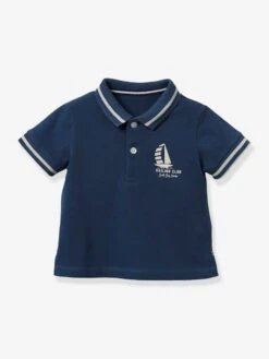 Cyrillus Polo En Maille Piquée Bébé - Coton Biologique - Indigo