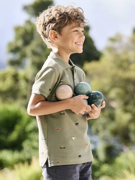 Polo Imprimé Garçon - Kaki 4 Polo Imprimé Garçon - Kaki – Image 4