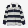 Polo Rayé Garçon - Gris Chiné -Vertbaudet Soldes Boutique polo raye garcon