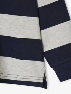 Polo Rayé Garçon - Gris Chiné -Vertbaudet Soldes Boutique polo raye garcon 3