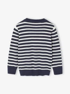 Pull Basique Col Rond Manches Longues Garçon - Marine 17 Pull Basique Col Rond Manches Longues Garçon - Marine -Vertbaudet Soldes Boutique pull basique col rond manches longues garcon 7