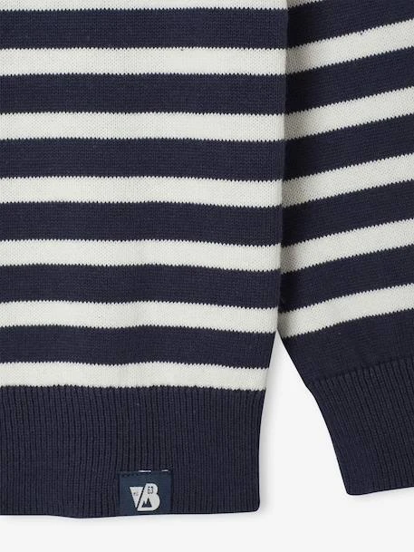 Pull Basique Col Rond Manches Longues Garçon - Marine 10 Pull Basique Col Rond Manches Longues Garçon - Marine – Image 10