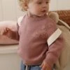 Pull Bébé En Tricot Avec Fleurs Brodées - Rose -Vertbaudet Soldes Boutique pull bebe en tricot avec fleurs brodees