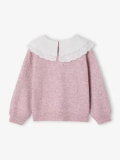 Pull Double Col Brodé Maille Mousseuse Fille - Rose 10 Pull Double Col Brodé Maille Mousseuse Fille - Rose -Vertbaudet Soldes Boutique pull double col brode maille mousseuse fille 4