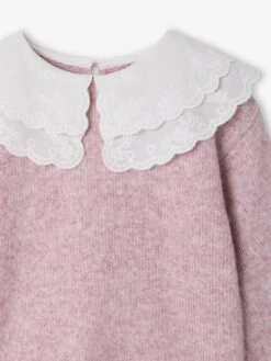 Pull Double Col Brodé Maille Mousseuse Fille - Rose 11 Pull Double Col Brodé Maille Mousseuse Fille - Rose -Vertbaudet Soldes Boutique pull double col brode maille mousseuse fille 5