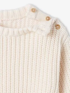 Pull En Côte Perlée Bébé - écru -Vertbaudet Soldes Boutique pull en cote perlee bebe 20