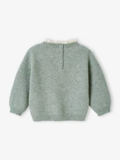 Pull En Côte Perlée Bébé Col En Broderie Anglaise - Rayé Marine -Vertbaudet Soldes Boutique pull en cote perlee bebe col en broderie anglaise 23