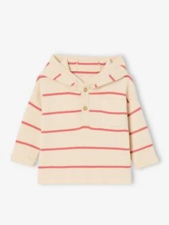 Pull Rayé à Capuche Bébé - écru -Vertbaudet Soldes Boutique pull raye a capuche bebe 9