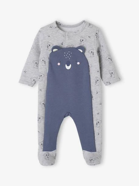 Pyjama Bébé Mixte Koala En Molleton - Gris Chiné 1 Pyjama Bébé Mixte Koala En Molleton - Gris Chiné