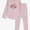 PETIT BATEAU Pyjama Enfant Coton Côte 1x1 - Rose -Vertbaudet Soldes Boutique pyjama enfant coton cote 1x1 1