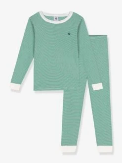 PETIT BATEAU Pyjama Enfant En Coton à Rayures - Rayé Vert