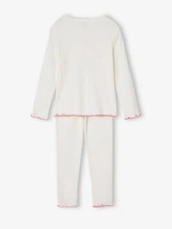 Pyjama Fille En Côtes Best Sister - écru -Vertbaudet Soldes Boutique pyjama fille en cotes best sister 3