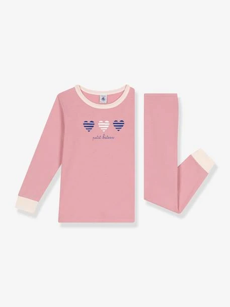 PETIT BATEAU Pyjama Fille En Coton - Rose 2 PETIT BATEAU Pyjama Fille En Coton - Rose – Image 2