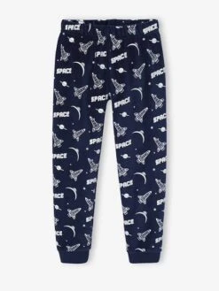 Pyjama Garçon Velours Fusée - Marine -Vertbaudet Soldes Boutique pyjama garcon velours fusee 2