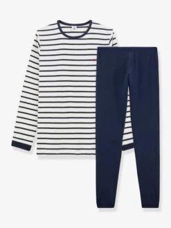 PETIT BATEAU Pyjama Marinière Garçon - écru