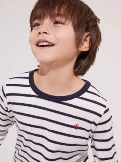 PETIT BATEAU Pyjama Marinière Garçon - écru -Vertbaudet Soldes Boutique pyjama mariniere garcon 3