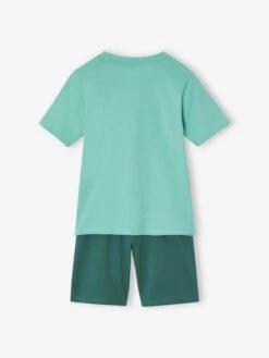 Pyjashort Peanuts Snoopy Surf - Vert émeraude -Vertbaudet Soldes Boutique pyjashort peanuts snoopy surf 4