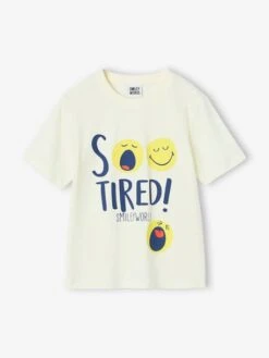 Pyjashort Smiley World So Tired - Bleu Chambray 12 Pyjashort Smiley World So Tired - Bleu Chambray -Vertbaudet Soldes Boutique pyjashort smiley world so tired 3