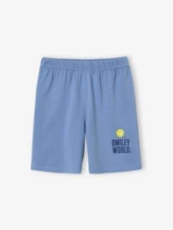 Pyjashort Smiley World So Tired - Bleu Chambray 13 Pyjashort Smiley World So Tired - Bleu Chambray -Vertbaudet Soldes Boutique pyjashort smiley world so tired 4