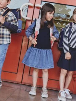 Robe 2 En1 Fille - Marine