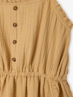 Robe à Bretelles En Gaze De Coton Fille - Sable 23 Robe à Bretelles En Gaze De Coton Fille - Sable -Vertbaudet Soldes Boutique robe a bretelles en gaze de coton fille 10