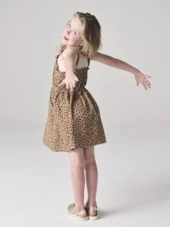 Robe à Bretelles En Gaze De Coton Fille - Beige -Vertbaudet Soldes Boutique robe a bretelles en gaze de coton fille 19