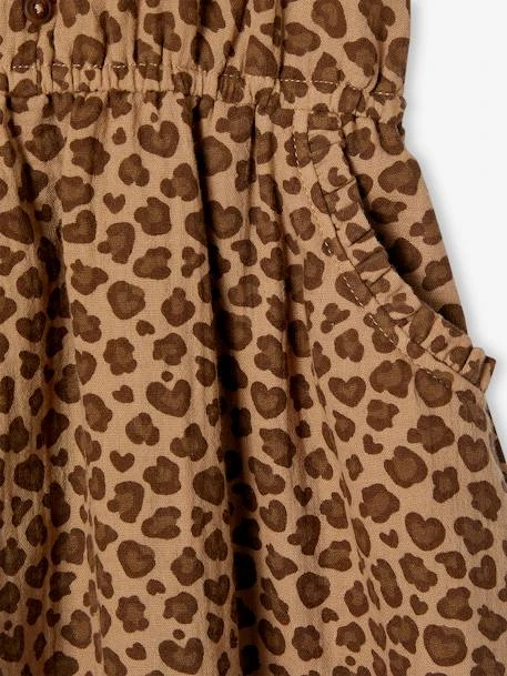 Robe à Bretelles En Gaze De Coton Fille - Sable 4 Robe à Bretelles En Gaze De Coton Fille - Sable – Image 4