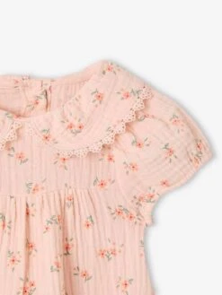 Robe à Col Claudine Bébé Fille - Rose Pâle -Vertbaudet Soldes Boutique robe a col claudine bebe fille 2