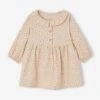 Robe à Collerette En Velours Milleraies Bébé - Beige