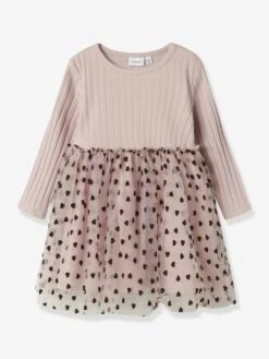 Robe à Manches Longues Pour Fille Avec Jupe En Tulle NMFNEA NAME IT - Pivoine
