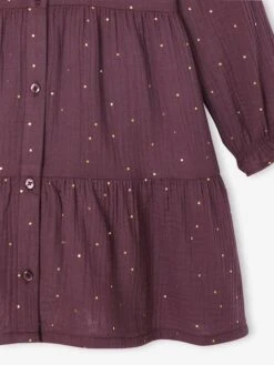 Robe à Pois En Gaze De Coton Fille - Vert Sauge -Vertbaudet Soldes Boutique robe a pois en gaze de coton fille 20