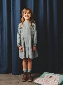 Robe à Pois En Gaze De Coton Fille - Vert Sauge -Vertbaudet Soldes Boutique robe a pois en gaze de coton fille 26