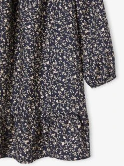 Robe à Smocks Motifs Fleurs Fille - Marine 19 Robe à Smocks Motifs Fleurs Fille - Marine -Vertbaudet Soldes Boutique robe a smocks motifs fleurs fille 19