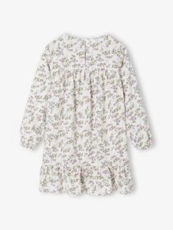 Robe à Smocks Motifs Fleurs Fille - Marine 21 Robe à Smocks Motifs Fleurs Fille - Marine -Vertbaudet Soldes Boutique robe a smocks motifs fleurs fille 21