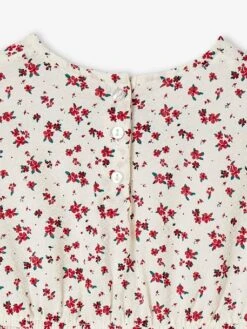 Robe à Volant Fille Manches 3/4 - écru -Vertbaudet Soldes Boutique robe a volant fille manches 34 25