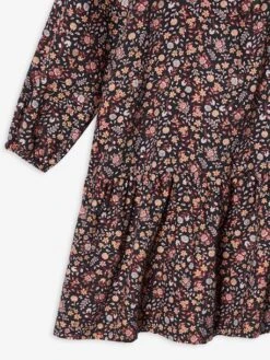 Robe à Volant Motifs Fleurs Fille - Rose Imprimé -Vertbaudet Soldes Boutique robe a volant motifs fleurs fille 2