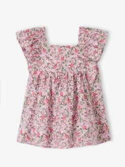 Robe à Volants Bébé - Rose Imprimé -Vertbaudet Soldes Boutique robe a volants bebe 14