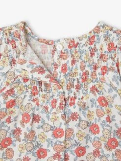 Robe Avec Smocks Bébé - écru -Vertbaudet Soldes Boutique robe avec smocks bebe 4