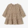 Robe Bébé à Volants En Gaze De Coton - Taupe -Vertbaudet Soldes Boutique robe bebe a volants en gaze de coton 12