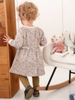 Robe Bébé En Molleton - Rose Poudré