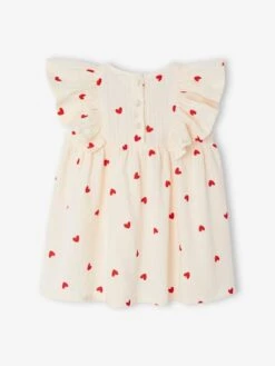 Robe Bébé En Seersucker - Vanille -Vertbaudet Soldes Boutique robe bebe en seersucker 6