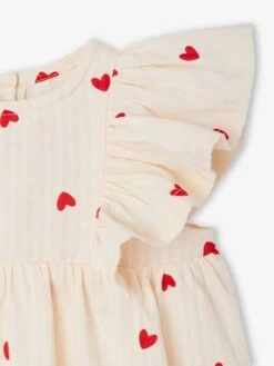 Robe Bébé En Seersucker - Vanille -Vertbaudet Soldes Boutique robe bebe en seersucker 7
