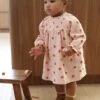 Robe Bébé Imprimée De Petits Coeurs - Rose Poudré -Vertbaudet Soldes Boutique robe bebe imprimee de petits coeurs