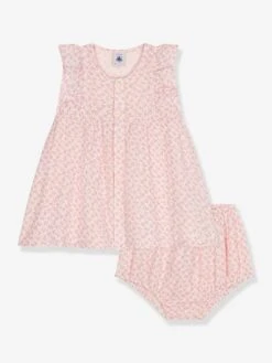 PETIT BATEAU Robe + Bloomer - Rose Pâle
