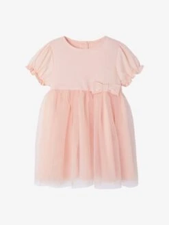 Robe Cérémonie Tulle Glitter Bébé - Rose Pâle